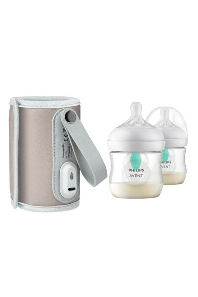 Lionelo Set incalzitor biberoane, Lionelo, USB, Roz + 2x biberoane, Philips A...
