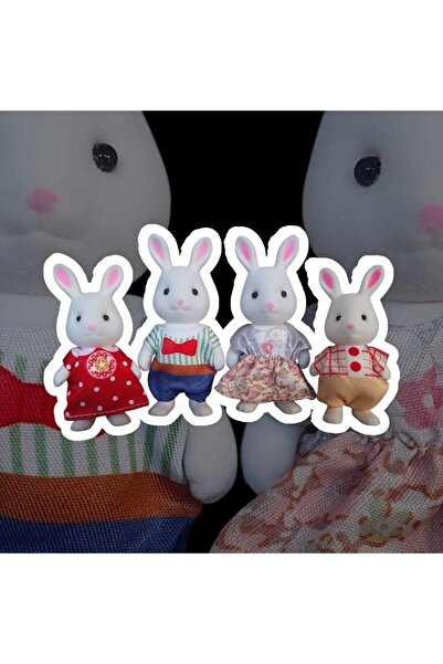 Happy family Tavşan Ailesi 4'lü Figür Seti