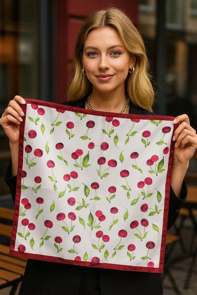 MARBERRY Eșarfă de damă cu model FLR5 50x50 cm