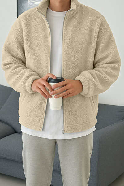 Vio Belle Erkek İç Dış Peluşlu Polar Sweatshirt