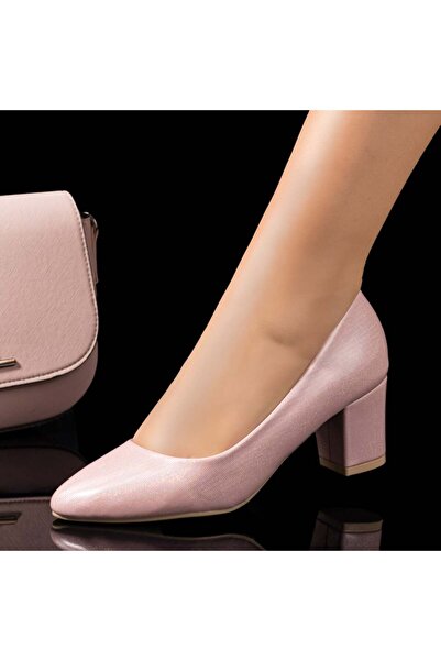 Modlet.ro Women's pink block heel pumps MOD03690