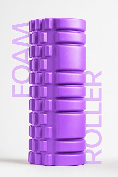 Telvesse High Density Pilates Foam Massage Roller – Lightweight and Durable Foam Roller Purple