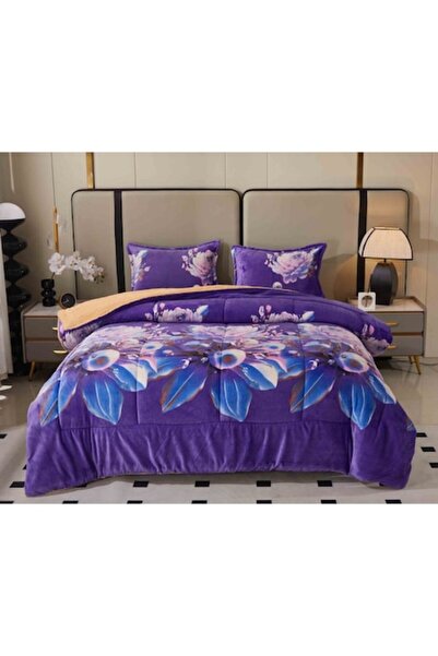 OEM Family Design PV18 Cocolino Duvet Set for 2, 200 x 230 cm, Purple Floral