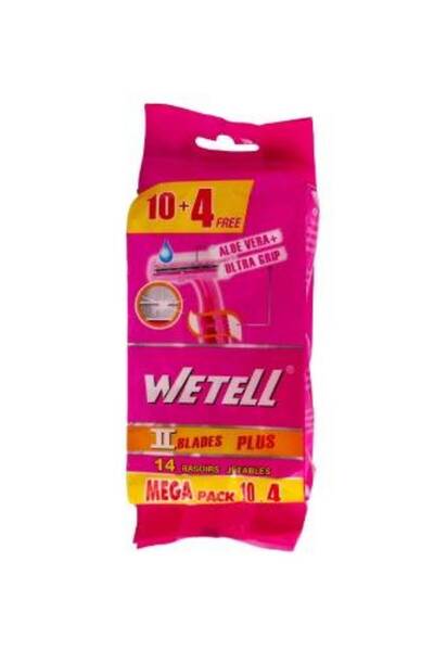 WETELL شفرات نسائية 10 + 4 شفرات مجانية (14 شفرة حلاقة)