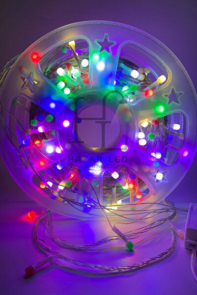 Hazar Led 50 Metre RGB İp Led Işık IP20 İç Mekan Eklenebilir Fonksiyonlu Şeffaf Kablolu Dekoratif Led Işık Yıl