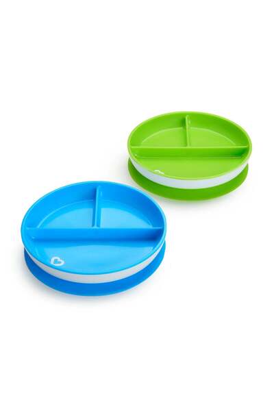 Munchkin 2pk Suction Plates-Blue/Green