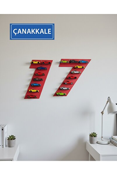 TOTTERİQ 17-Plate Çanakkale Themed Wooden Car Collection Rack 🚗 🇹 🇷