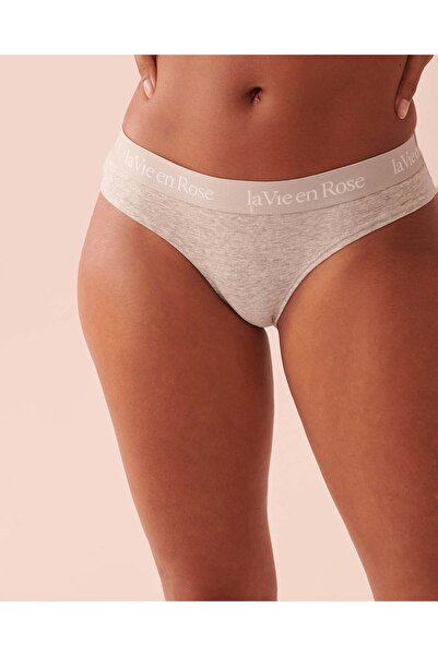La Vie en Rose Cotton and Logo Elastic Band Bikini Panty