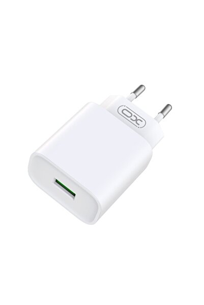 Xo Wall Charger CE02D QC 3.0 18W 1x USB White + USB-C Cable