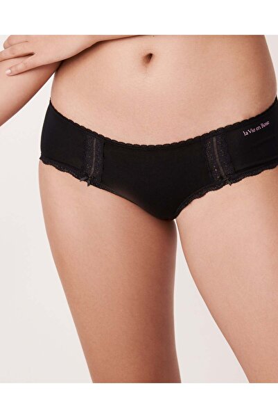 La Vie en Rose Cotton and Lace Detail Hiphugger Panty