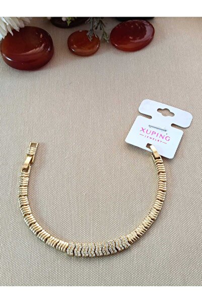 XUPING JEWELRY BİLGE TAKI Xuping Vip Zirkon Taşlı Çelik Bileklik