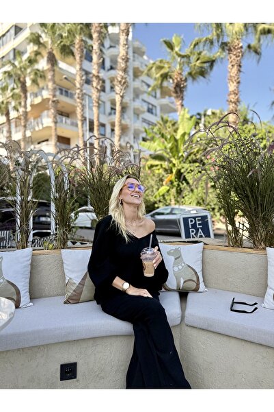 hk Siyah Müslin Yarasa Kol Takım