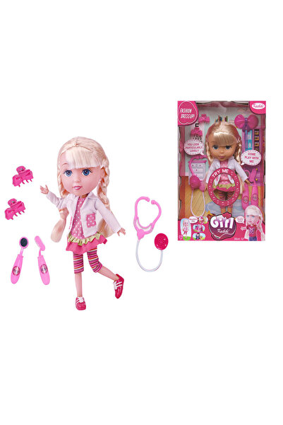 TSUMAB مجموعة لعب دمية الطبيب العصرية - لعبة طبية تفاعلية للأطفال مقاس 12 بوصة