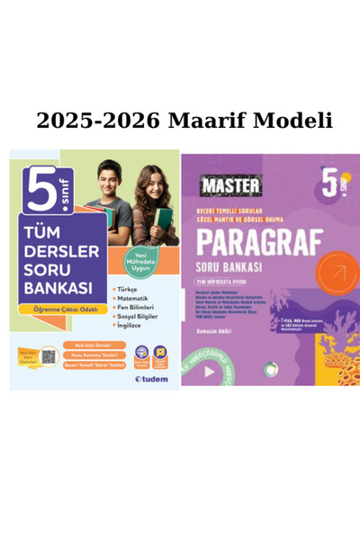Tudem Yayınları Tudem 5.Sınıf Tüm Dersler -Okyanus 5. Sınıf Master Paragraf S...