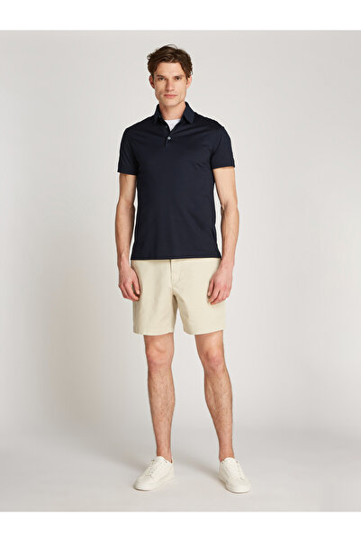 Tommy Hilfiger Men Desert Sky Short Sleeve Logo Embroidered Slim Fit Polo T-Shirt