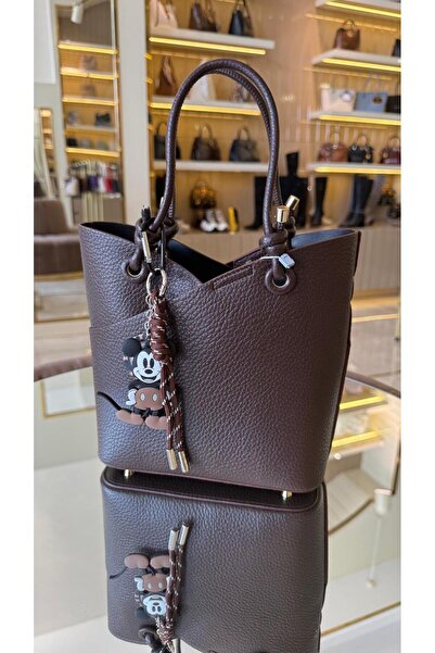 KRISTE BELL İthal Miki Aksesuarlı Deri Uzun Askılı Kadın Çanta -7453-