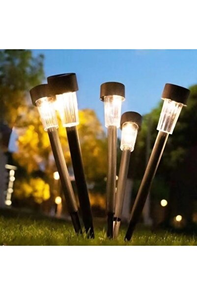 VIELLAN Set 10x Solar lawn lamp, LED lighting, IP44, 4.5x4.5x29.5 cm, VIELLAN, warm light