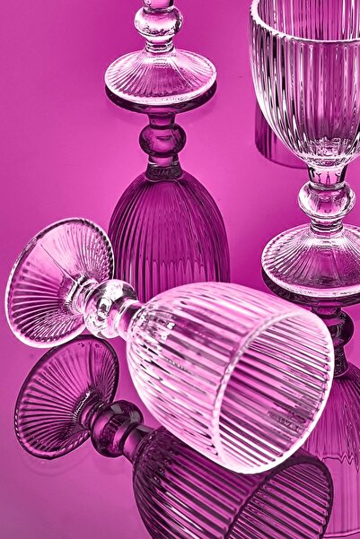 İLİVA Set of 6 Coffee Side Glass Water Glasses Premium Transparent Stylish Design Gift