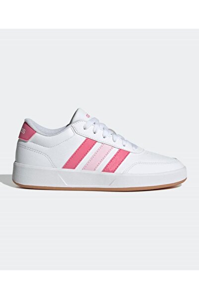 adidas Breaknet 3.0 Lace Up Closure Casual Shoes - White/Fuchsia Pink