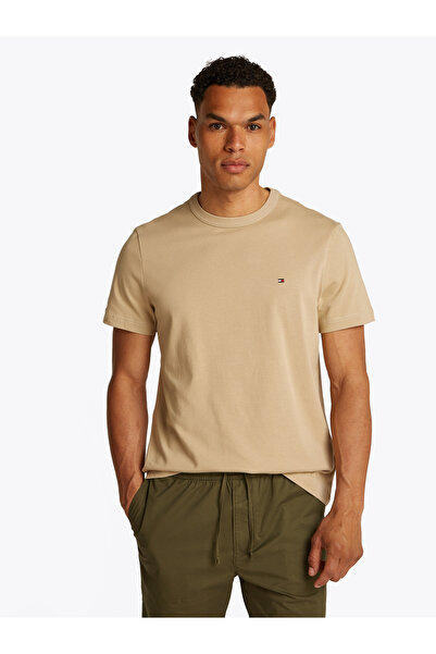 Tommy Hilfiger Men Sandalwood Relaxed Fit Crew Neck T-Shirt