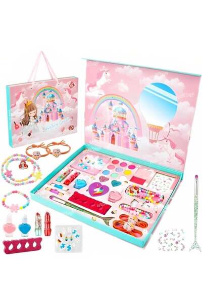 ZeeSquare Kids Makeup Kit for Girls – Non-Toxic Washable Cosmetic Toy Set