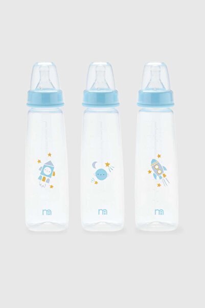 MOTHERCARE Narrow Neck Bottles, Blue Rocket 3-pack