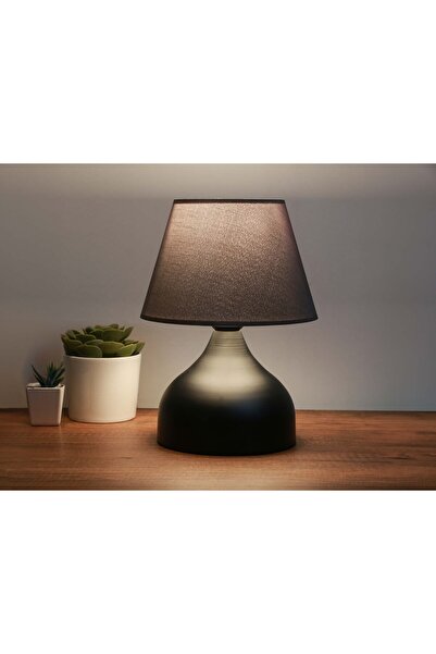 Storish Mondo Metal Gövdeli Masa Lambası Abajur Siyah / Antrasit