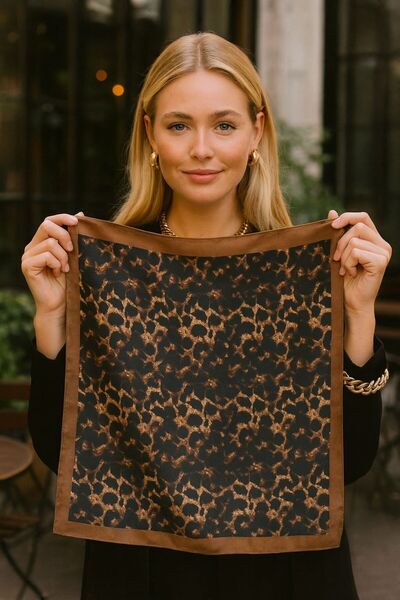 MARBERRY FLR21 Eșarfă de damă cu model 50x50 cm