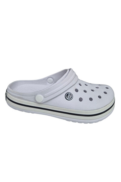 Moda fiesta White Unisex Cross Hole Slippers - Lightweight and Comfortable Summer Casual Garden Slippers