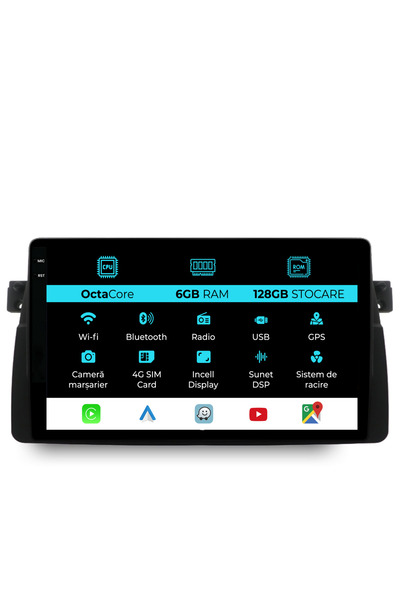 NavStore Dedicated Navigation BMW Series3 E46 (1997-2005), 9Inch, 6Gb Ram, 128Gb Storage, Carplay