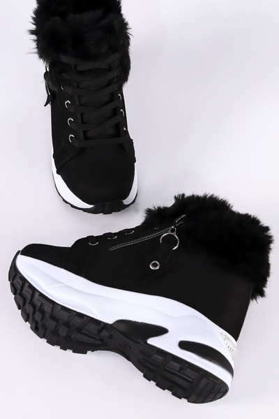 Mamito Ayakkabı DNR 432 Μπότες με φερμουάρ και λεπτομέρειες από γούνα