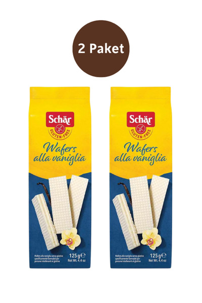 Schar Wafers Alla Vaniglia 125g Vanilyalı Gofret (2 Paket)