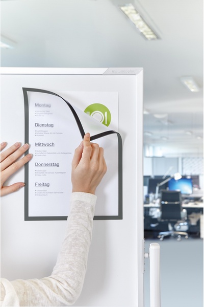 Magnetoplan Magnetic foil, gray frame, A4, 5 pcs/set