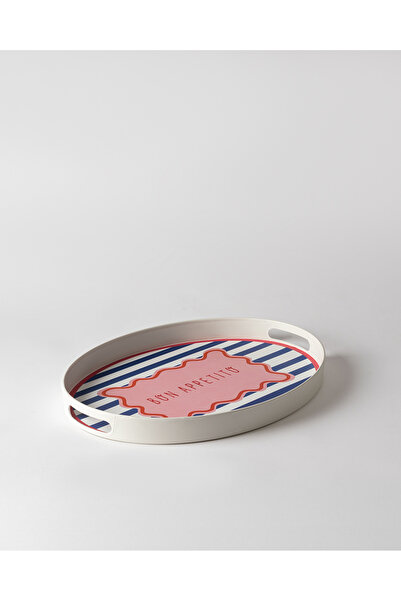 Madame Coco Bon Appetito Oval Tepsi - Renkli
