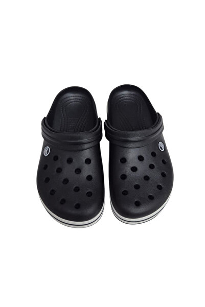 Moda fiesta Black Unisex Cross Perforated Slippers - Lightweight and Comfortable Summer Casual Garden Slippers