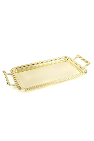 Mikasa Moor Gold Metal Tray with Upright Handles 50X24Cm