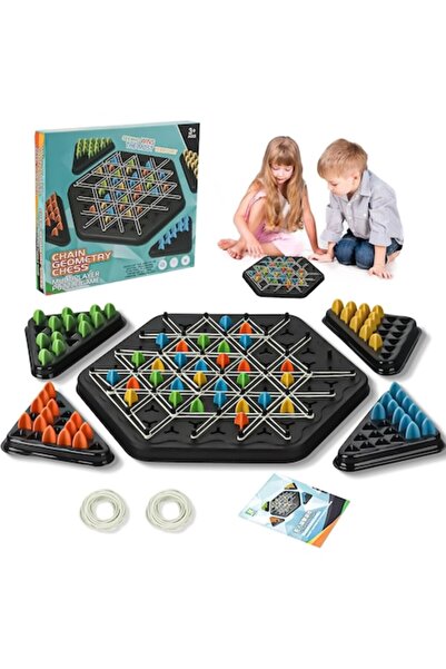 AUROV AV Triangular chess game for children, Aurov, with chain, positioning b...