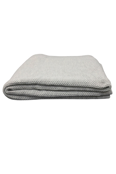 NEŞELİ HOME Yumuşak Örgü Battaniye Düz 130x170 cm Gri | Tek Kişilik TV Battaniyesi – Dekoratif ve Hafif