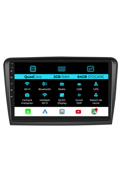 NavStore Dedicated Navigation Skoda Superb 2 (2008-2015), 10Inch, 2Gb Ram, 64Gb Storage, Carplay