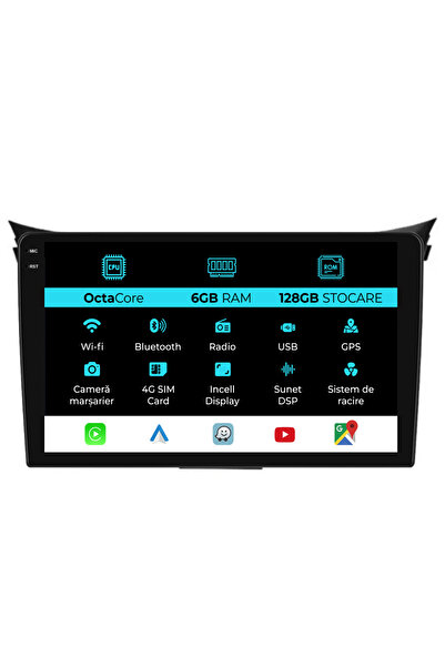 NavStore Navigatie Dedicata Hyundai I30 (2011-2015), 9Inch, 6Gb Ram, 128Gb St...