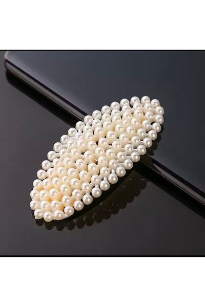 AresTokaAksesuar Large Size Snap Fastener Women's Side Buckle with Pearls