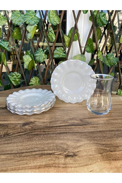 GÜRCÜGLASS Isabella 12-Piece Silver Tea Set.