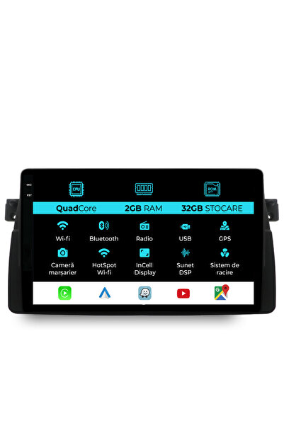 NavStore Dedicated Navigation BMW Series3 E46 (1997-2005), 9Inch, 2Gb Ram, 32Gb Storage, Carplay