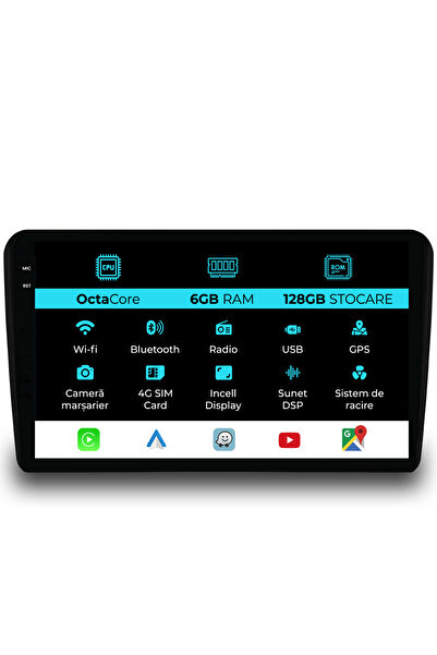 NavStore Dedicated Navigation Audi A3 8P (2003-2013), 9Inch, 6Gb Ram, 128Gb Storage, Carplay