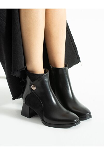 ALEMDAR AYAKKABI Γυναικείες μπότες με μαύρο τακούνι SELİCA