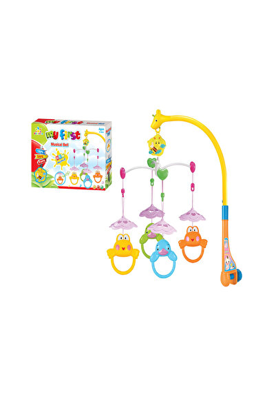 TSUMAB لعبة موسيقية ملونة معلقة للأطفال - لعبة مهدئة لسرير الأطفال بأشكال حيو...