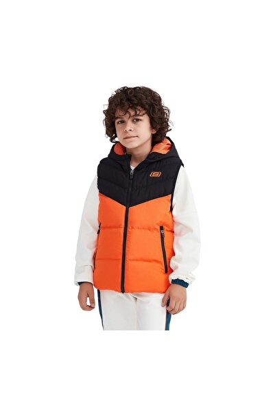 SKECHERS B Outerwear Padded Vest Big Boys' Orange Vest Sk232024-700