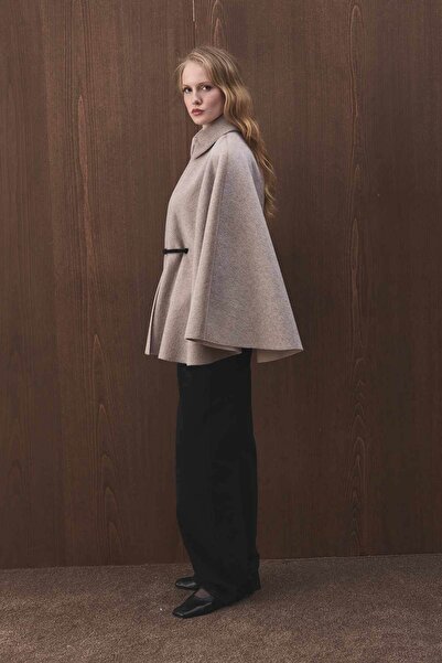 Hooopstore Παλτό από βιζόν με λεπτομέρεια από καστόρι