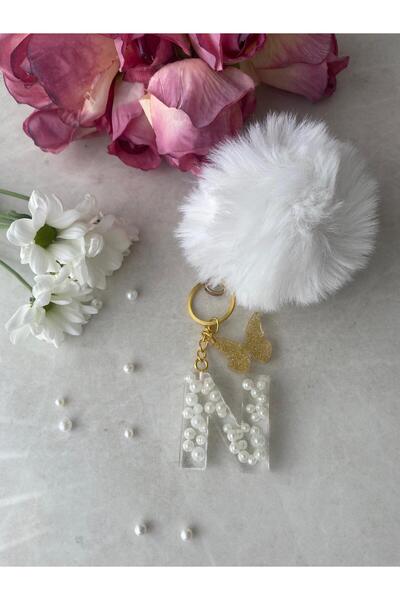 Bellinzona Breloc și amuletă cu litera N, cu detalii din perle [cu opțiune de...