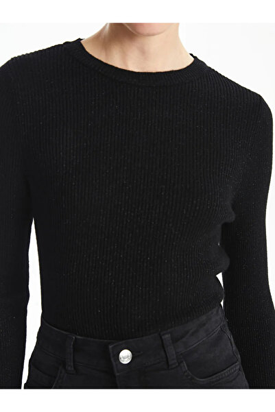 LC Waikiki LCWAIKIKI Класически смесен велосипеден врат Блестящ вид Дамски плетен пуловер